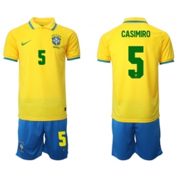 Men FIFA 2022 Brazil Soccer Jersey 072