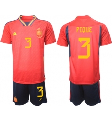 Men FIFA 2022 Spain Soccer Jersey 020