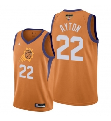 suns deandre ayton orange 2021 western conference champions jersey