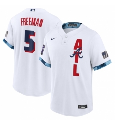 Men's Atlanta Braves #5 Freddie Freeman Nike White 2021 MLB All-Star Game Replica Player Jersey