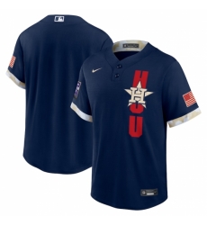 Men's Houston Astros Blank Nike Navy 2021 MLB All-Star Game Replica Jersey