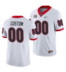 Georgia Bulldogs Custom White Away Men'S Jersey