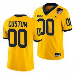 Michigan Wolverines Custom Maize 2021 Orange Bowl Playoffs Limited Jersey