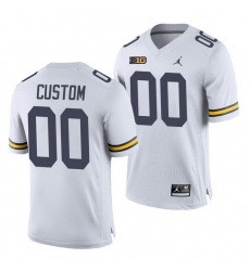 Michigan Wolverines Custom White College Football Men'S Jersey