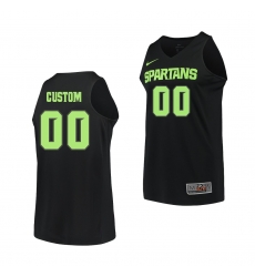 Michigan State Spartans Custom Black Replica Men'S Jersey