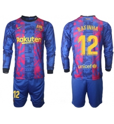 Men Barcelona Long Sleeve Soccer Jerseys 511