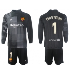 Men Barcelona Long Sleeve Soccer Jerseys 528