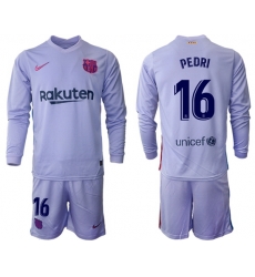 Men Barcelona Long Sleeve Soccer Jerseys 541