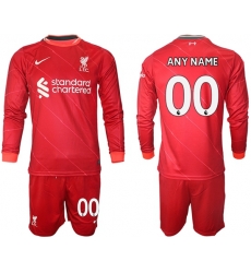 Men Liverpool Long Sleeve Soccer Jerseys 533 Customized