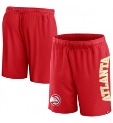 Men Atlanta Hawks Red Post Up Mesh Shorts 