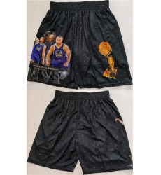 Men Golden State Warriors Black NBA Finals Shorts