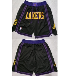 Men Los Angeles Lakers Black Shorts