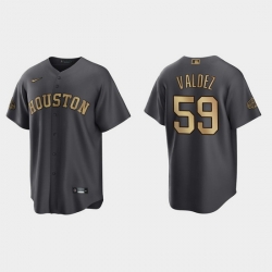 Men Framber Valdez Houston Astros 2022 Mlb All Star Game Charcoal  Jersey