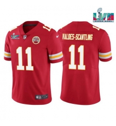 Men Women Youth Toddler Kansas City Chiefs 11 Marquez Valdes Scantling Red Super Bowl LVII Patch Vapor Untouchable Limited Stitched Jersey