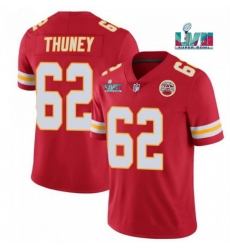 Men Women Youth Toddler Kansas City Chiefs 62 Joe Thuney Red Super Bowl LVII Patch Vapor Untouchable Limited Stitched Jersey