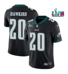 Men Women Youth Toddler Philadelphia Eagles 20 Brian Dawkins Black Super Bowl LVII Patch Vapor Untouchable Limited Stitched Jersey