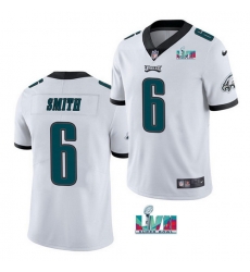 Men Women Youth Toddler Philadelphia Eagles 6 DeVonta Smith White Super Bowl LVII Patch Vapor Untouchable Limited Stitched Jersey