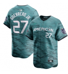 Men Toronto Blue Jays 27 Vladimir Guerrero Jr  Teal 2023 All Star Cool Base Stitched Jersey