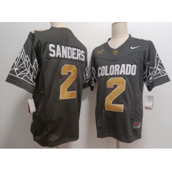 Colorado Buffaloes #2 Shedeur Sanders Black New