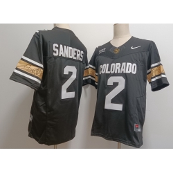 Colorado Buffaloes #2 Shedeur Sanders BlackWhite New