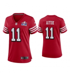 Women 49ers 11 Brandon Aiyuk Red 2023 F U S E  Vapor Untouchable Limited Stitched Football 2024 Super Bowl LVIII Jersey