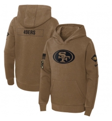 Youth San Francisco 49ers 2023 Brown Salute To Service Pullover Hoodie