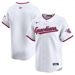 Men Cleveland Guardians Blank White Home Limited Stitched Baseball Jersey