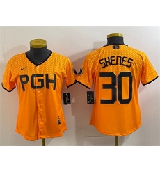 Women Pittsburgh Pirates 30 Paul Skenes Gold City Connect Stitched Jersey