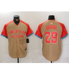 Men American League 29 Tarik Skubal Cream 2024 All Star Limited Stitched Baseball Jersey 1