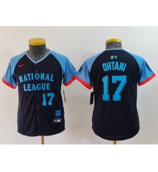 Youth National League 17 Shohei Ohtani Navy 2024 All Star Limited Stitched Baseball Jersey 6