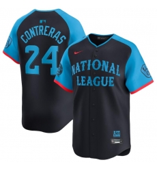 Youth National League 24 William Contreras Navy 2024 All Star Limited Stitched Baseball Jersey