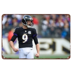 Baltimore Ravens Aluminum Sign 12x8 Inch Justin Tucker 004