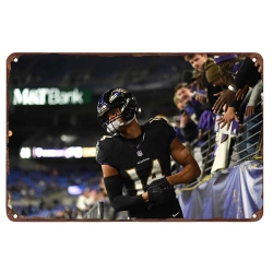 Baltimore Ravens Aluminum Sign 12x8 Inch Kyle Hamilton 002