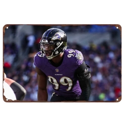 Baltimore Ravens Aluminum Sign 12x8 Inch Odafe Oweh 001