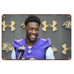 Baltimore Ravens Aluminum Sign 12x8 Inch Roquan Smith 001