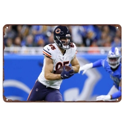 chicago bears Aluminum Sign 12x8 Inch Cole Kmet 002