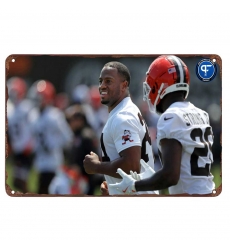 Cleveland Browns Aluminum Sign 8x12 Inch Nick Chubb 001