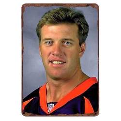 Denver Broncos Aluminum Sign 12x8 Inch John Elway 003