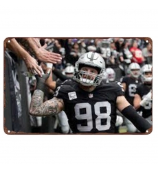 Los Angeles Raiders Aluminum Sign 12x8 Inch Maxx Crosby 003