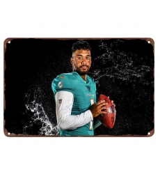 Miami Dolphins Aluminum Sign 12x8 Inch Tua Tagovailoa 004