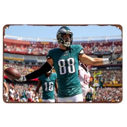 Philadelphia Eagles Aluminum Sign 12x8 Inch Dallas Goedert 004