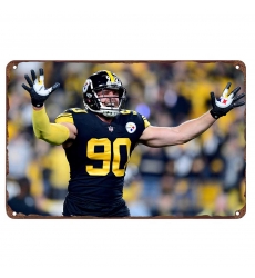 Pittsburgh Steelers Aluminum Sign 12x8 Inch T.J. Watt 011