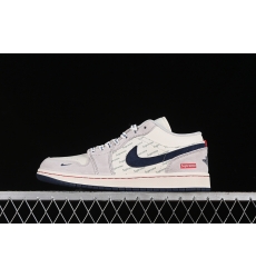 AIR JORDAN 1 LOW SUPREME WHITE GREY BLUE LJ6688 009