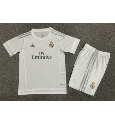 Youth Retro Soccer Jerseys Real Madrid CF All White