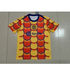 Men 2024 2025 Soccer Jersey Barcelona Yellow Red Spotify