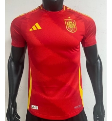 Men 2024 Soccer Jersey Spain Red