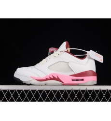 AIR JORDAN 5 LOW GS CRAFTED FOR HER WHITE CORAL CHALK-DESERT BERRY BLACK DX4390 116