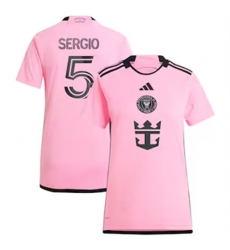 Women Inter Miami CF Sergio Busquets 2024 25 Home Replica Pink