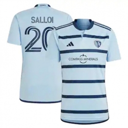 Men Sporting Kansas City Daniel Salloi 2023 24 Home Replica Light Blue