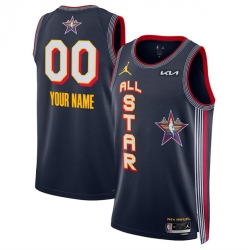 Men 2025 All Star Active Player Custom Navy Stitched Basketball Jersey